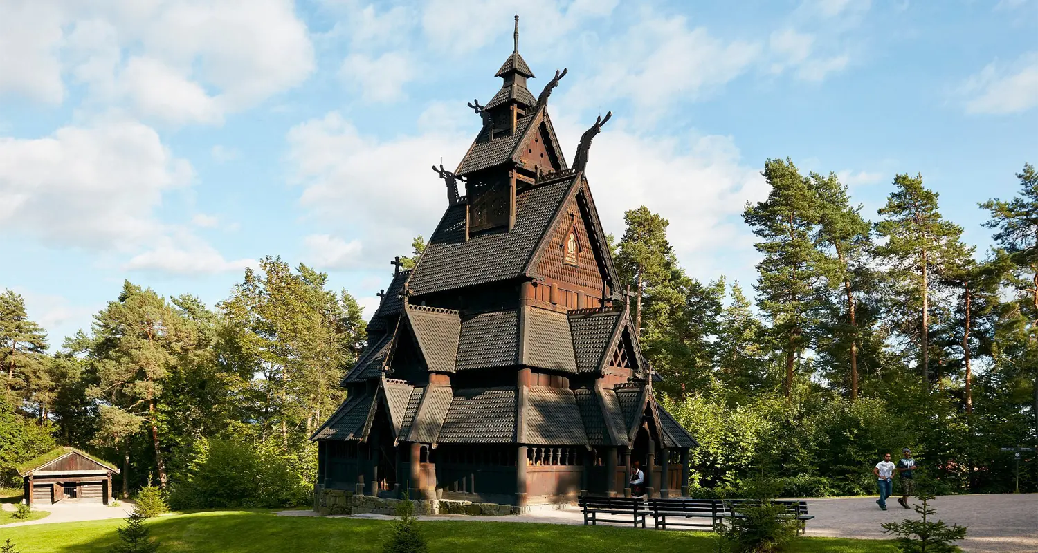 The medieval Gol Stave Church at the Norwegian Folk Museum on Bygdøy, Oslo