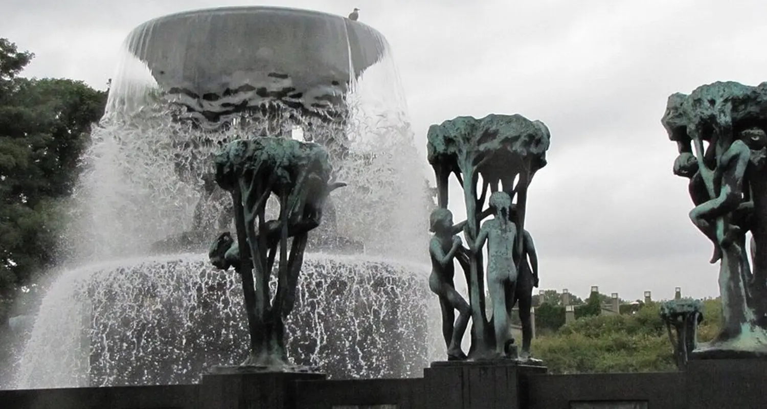 The Fountain in Vigeland Park, with six giant figures holding the basin Leave the section without an image rather than using an unrelated sculpture.